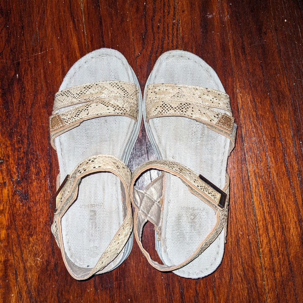 Inblu gold Fabric sandals 6